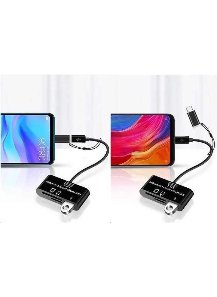 Temiz Pazar - Clean Market Type-C Micro USB 3in1 SD Micrsd Card Reader OTG Converter Cable - Image 1