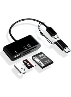Clean Market Type-C Micro USB 3in1 SD Micrsd Card Reader OTG Converter Cable