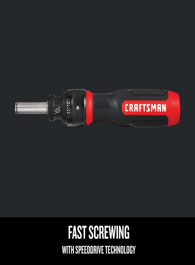 CRAFTSMAN Ratcheting Screwdriver, SpeedDrive, 2” Double Ended Bits Included, Handle Holds Up To 6 Bits (CMHT68129) - Image 4