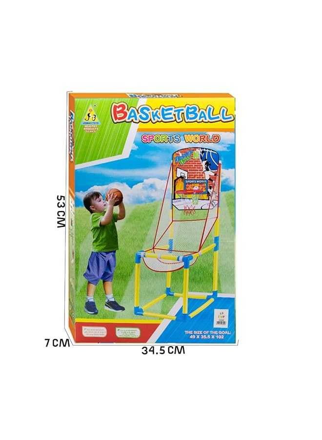 IToys Sports World Basketball Hoop Set Basketball For Kids. - Image 5