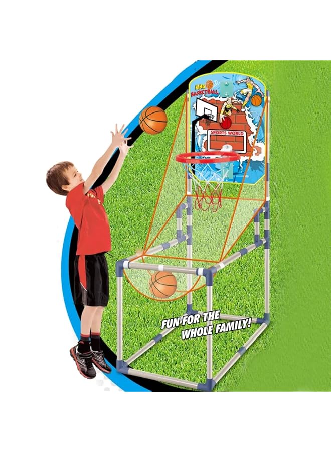 IToys Sports World Basketball Hoop Set Basketball For Kids. - Image 2