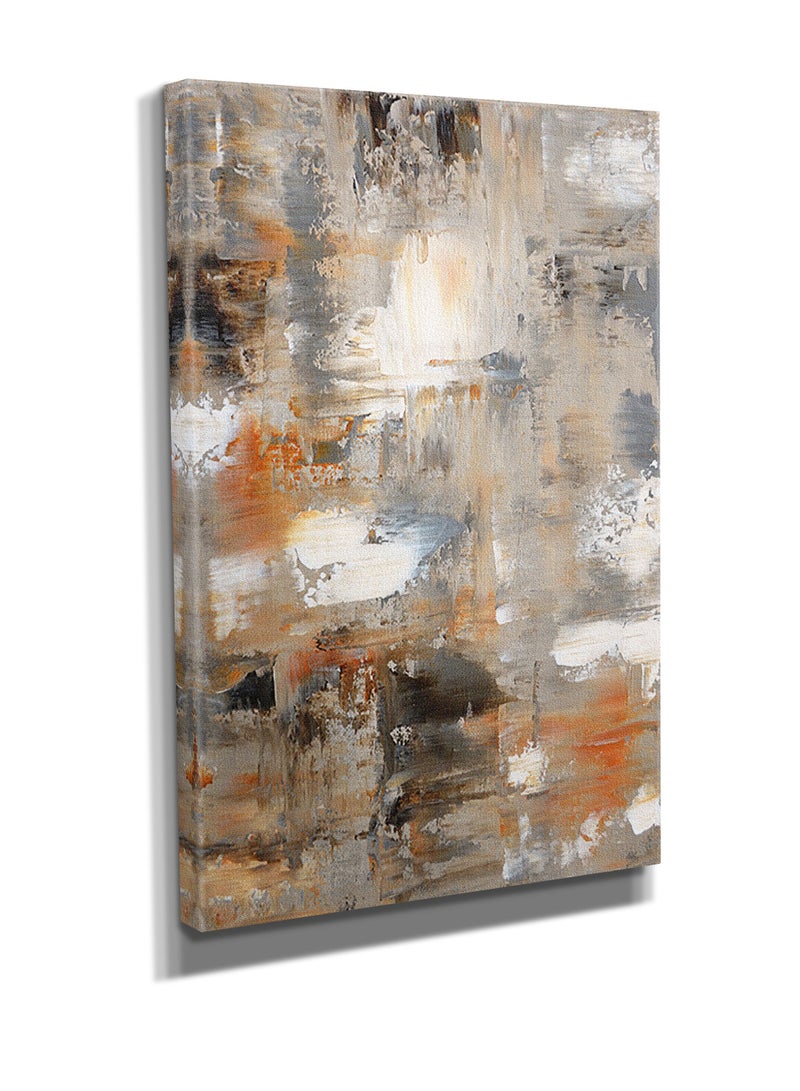 مودكلاس لوحة جدارية بإطار خشبي تصميم تجريدي - Image 1