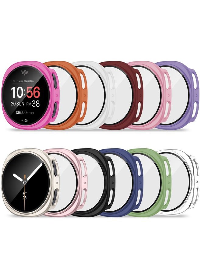 Bougraite 12 Pack Case for Samsung Galaxy Watch 8 40mm, Tempered Glass Screen Protector, Hard PC Scratch Resistant Protective Case, Compatible with Galaxy Watch 8 40mm - Image 1