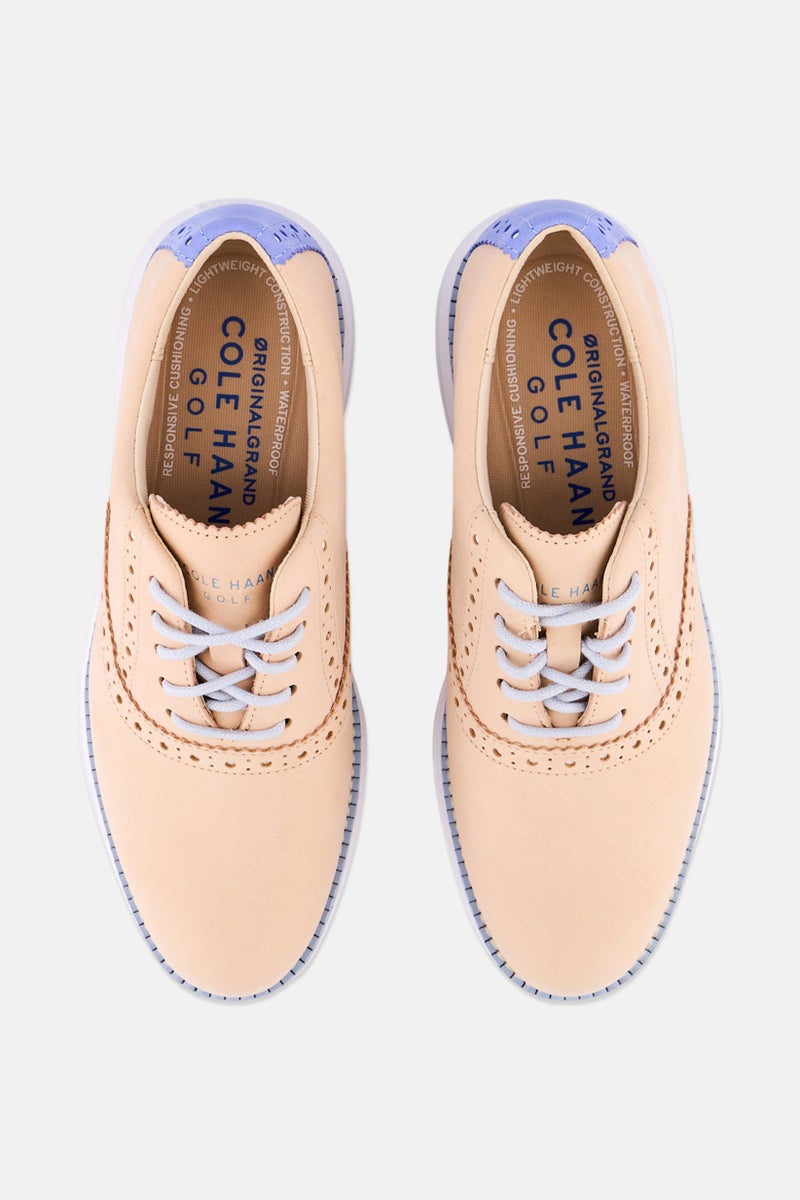 COLE HAAN Women Medium Og Shortwing Lace Up Golf Shoes, Dark Beige - Image 3