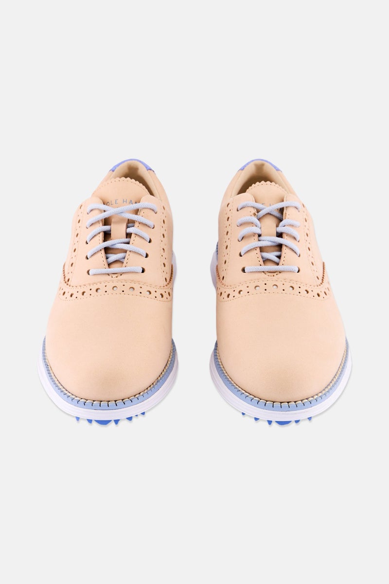 COLE HAAN Women Medium Og Shortwing Lace Up Golf Shoes, Dark Beige - Image 4