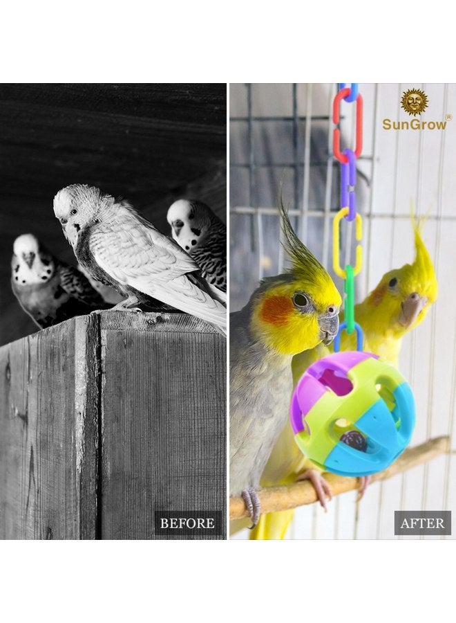 SunGrow Rainbow C-Clips Plastic Chain Links, Bird Swing & Climbing Chain Cage Toy Clips & Hooks, DIY Kids Learning Toys for Classroom, Suitable for Sugar Glider, Rat, Parrot, Bird - Image 4