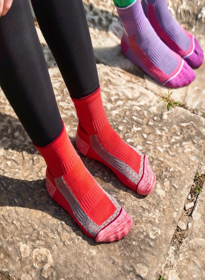 GoWith Unisex Athletic Fit Running Socks, Anti-Blister Cushioned Performance Socks, Seamless Padded Workout Socks, 2 Pairs, Black-Jeans, Large, M 3593 - Image 3