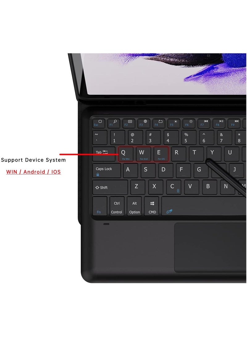 نيو حافظة لوحة مفاتيح لجهاز سامسونج جالاكسي تاب S8 ألترا 14.6 بوصة 2022، لوحة مفاتيح بلوتوث قابلة للفصل، غطاء نحيف وخفيف الوزن مع حامل قلم S - Image 2