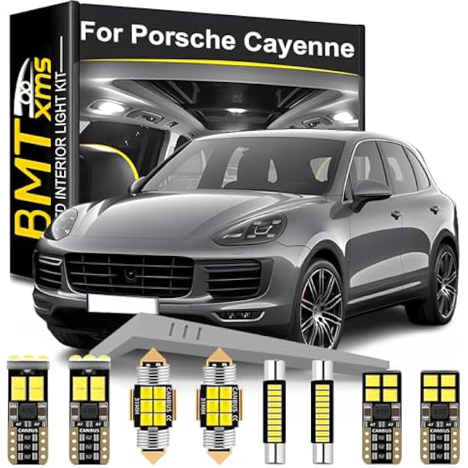 BMT xms 23 Pieces Led Interior Light Kit Replacement For Porsche Cayenne 9Pa 92A 955 957 958 20022018 6000K Cool White Interior Car Lights - Image 1