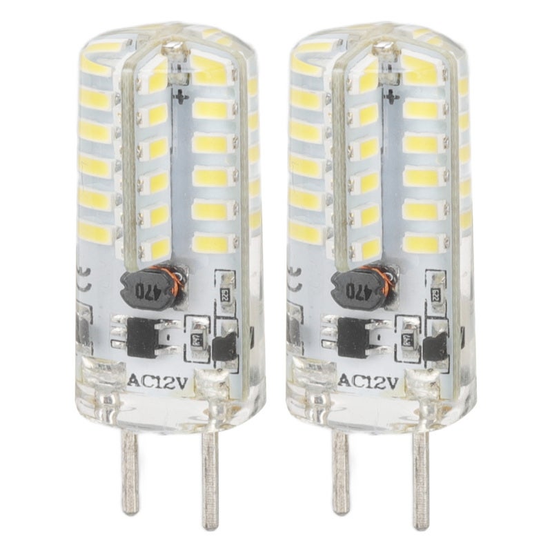 GY6.35 Bulb Eye Protection Energy Saving 6000K 3W 48 LED Light Bulb for Chandelier Table Lamp 12V 2pcs - Image 5