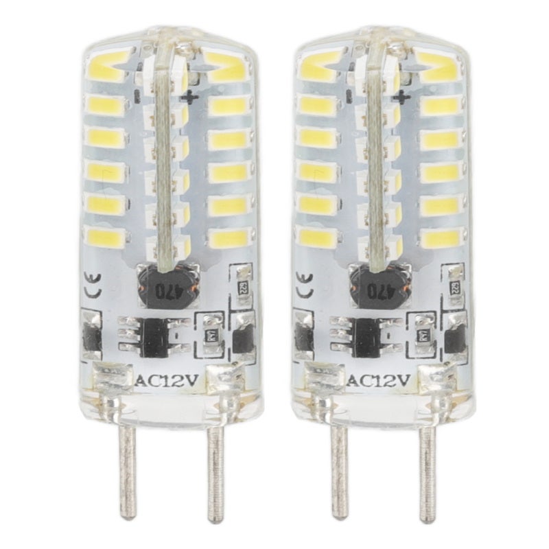 GY6.35 Bulb Eye Protection Energy Saving 6000K 3W 48 LED Light Bulb for Chandelier Table Lamp 12V 2pcs - Image 2