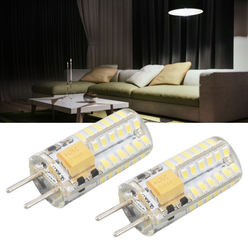 GY6.35 Bulb Eye Protection Energy Saving 6000K 3W 48 LED Light Bulb for Chandelier Table Lamp 12V 2pcs - Image 4