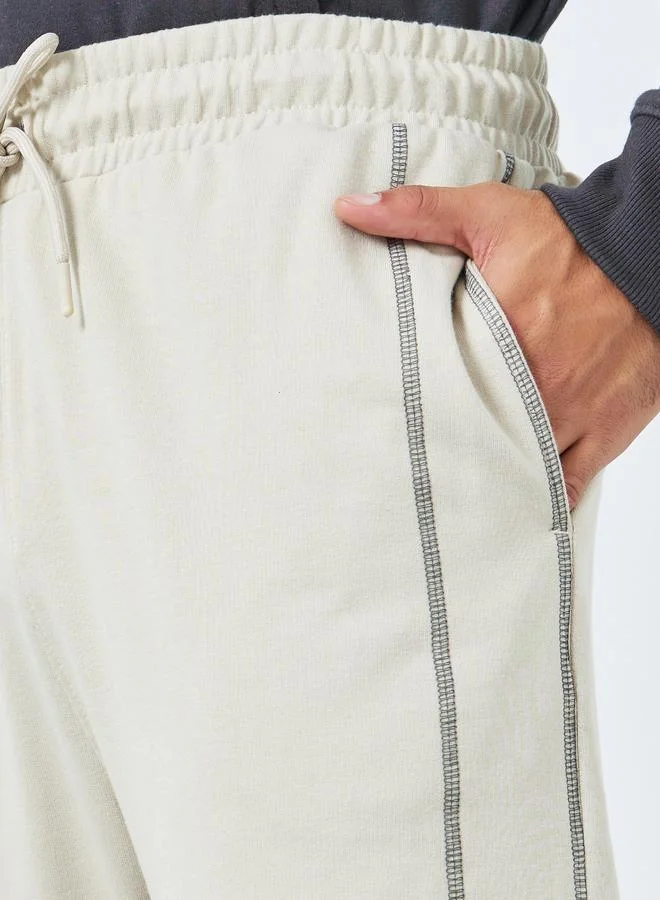 Styli  Men Oversized Side Panel Print Joggers for Men | Best Price UAE