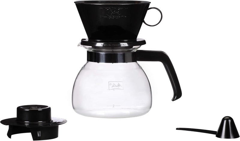 Melitta PourOver Coffee Brewer W Glass Carafe Holds 6  6 Oz Cups Black - Image 2