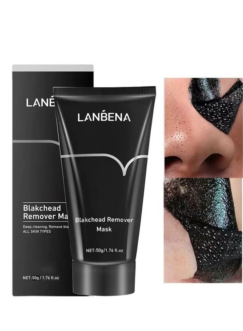 لان بينا قناع إزالة الرؤوس السوداء، تنظيف عميق، يزيل الرؤوس السوداء، مناسب لجميع أنواع البشرة - Image 1