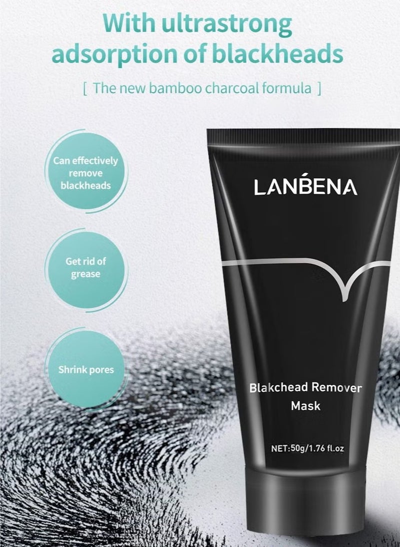 لان بينا قناع إزالة الرؤوس السوداء، تنظيف عميق، يزيل الرؤوس السوداء، مناسب لجميع أنواع البشرة - Image 2