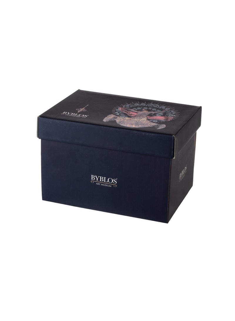 بايبلوس حامل مناديل زجاجي فاخر بتصميم زهري محفور – لمسة أناقة لبيتك - Image 4