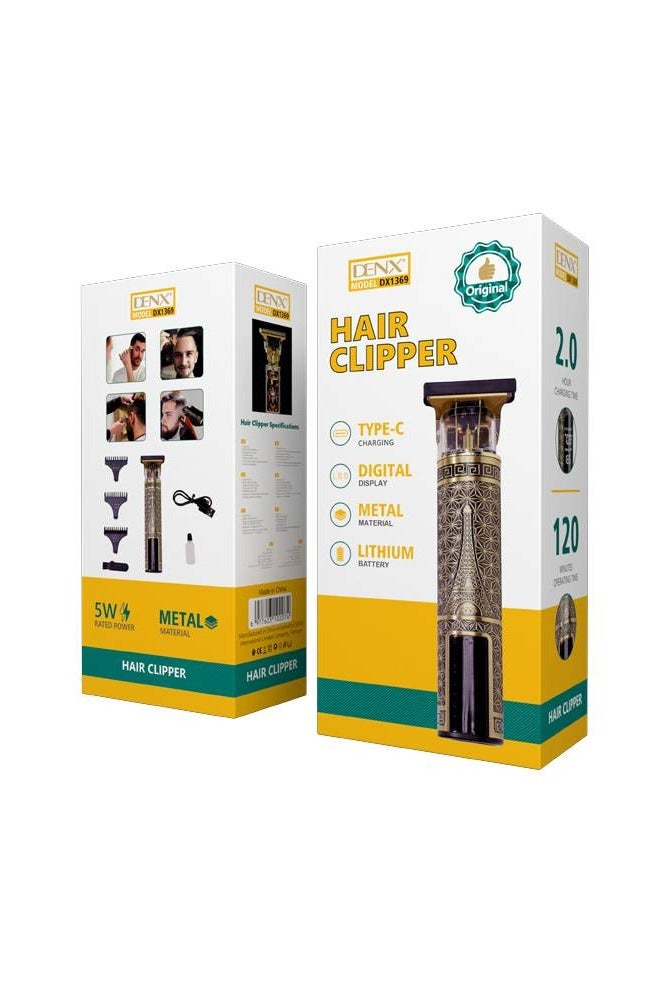 DENX DX1369 Hair Clipper with Fast Charging  Digital Display - Image 1