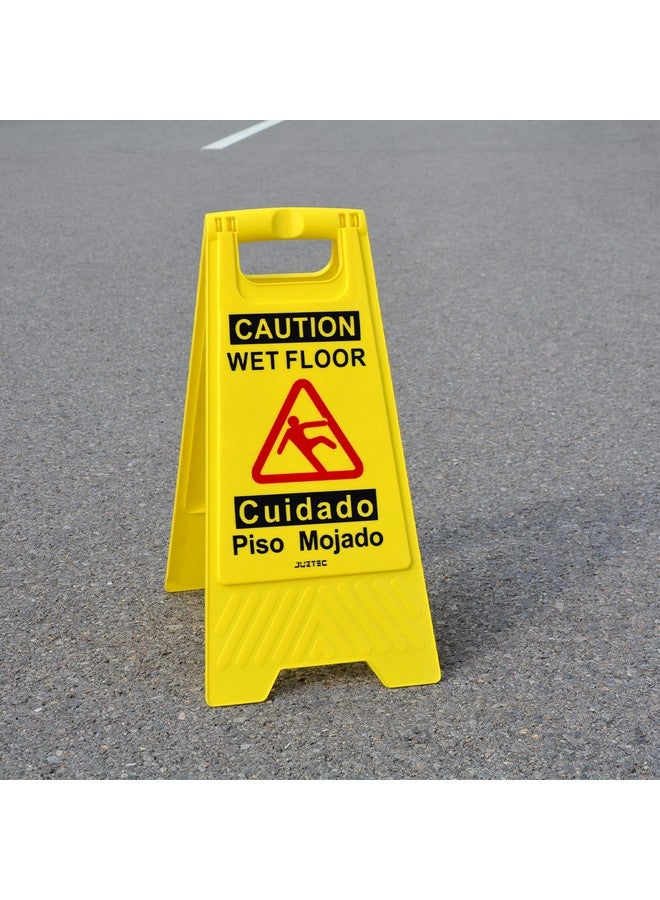 Juztec Wet Floor Sign 3 Pack Caution Wet Floor Signs Commercial For Safety Precautions ; Visible Yellow Warning Sign For Slippery Surfaces - Image 4