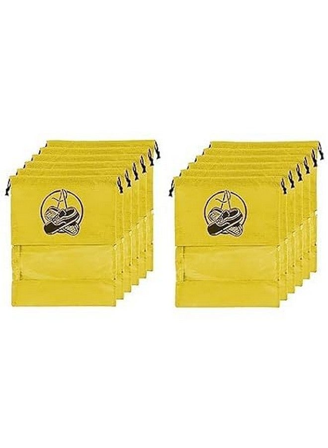 Stylbase Shoe Bag for Travel & Storage Travel Organizer for Women & Men Travel Accessories Shoe Organizer Shoe Bags Pouches Travel Shoe Cover (Shoe Cover Yellow 2) - Image 2