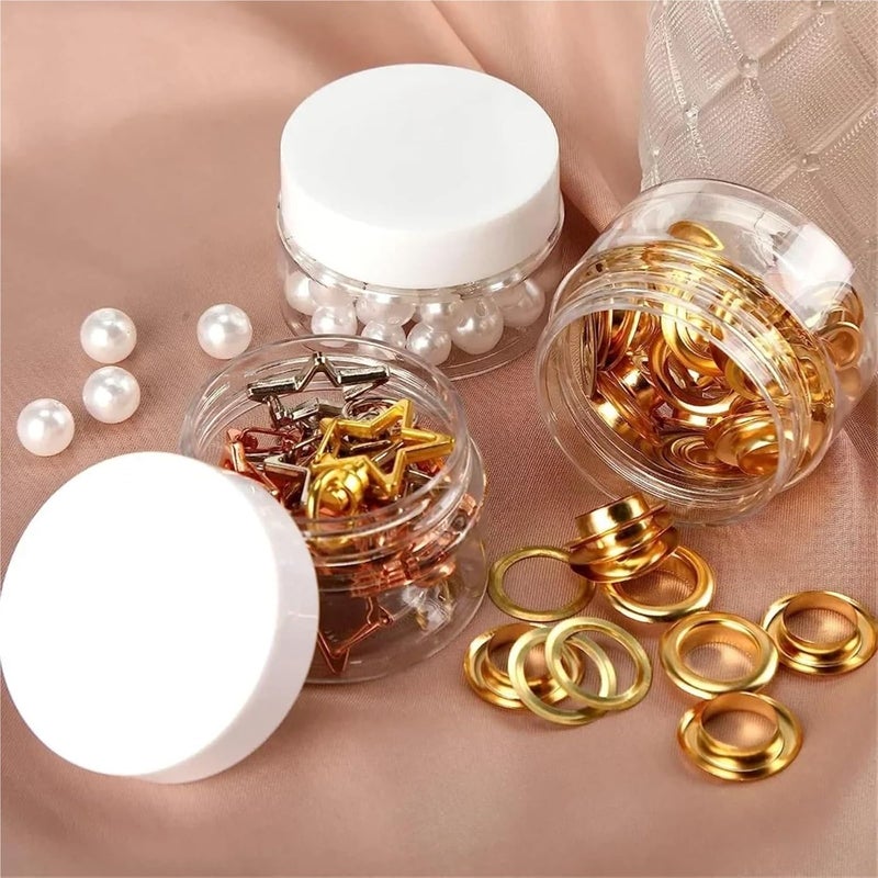 Lip Scrub Containers 50PCS 2/3/5/10/15/20ml Protable Plastic Jars with Lids Small Clear Cosmetic Containers for Lotion Cream Travel Storage(WHITE,5ml) - Image 4