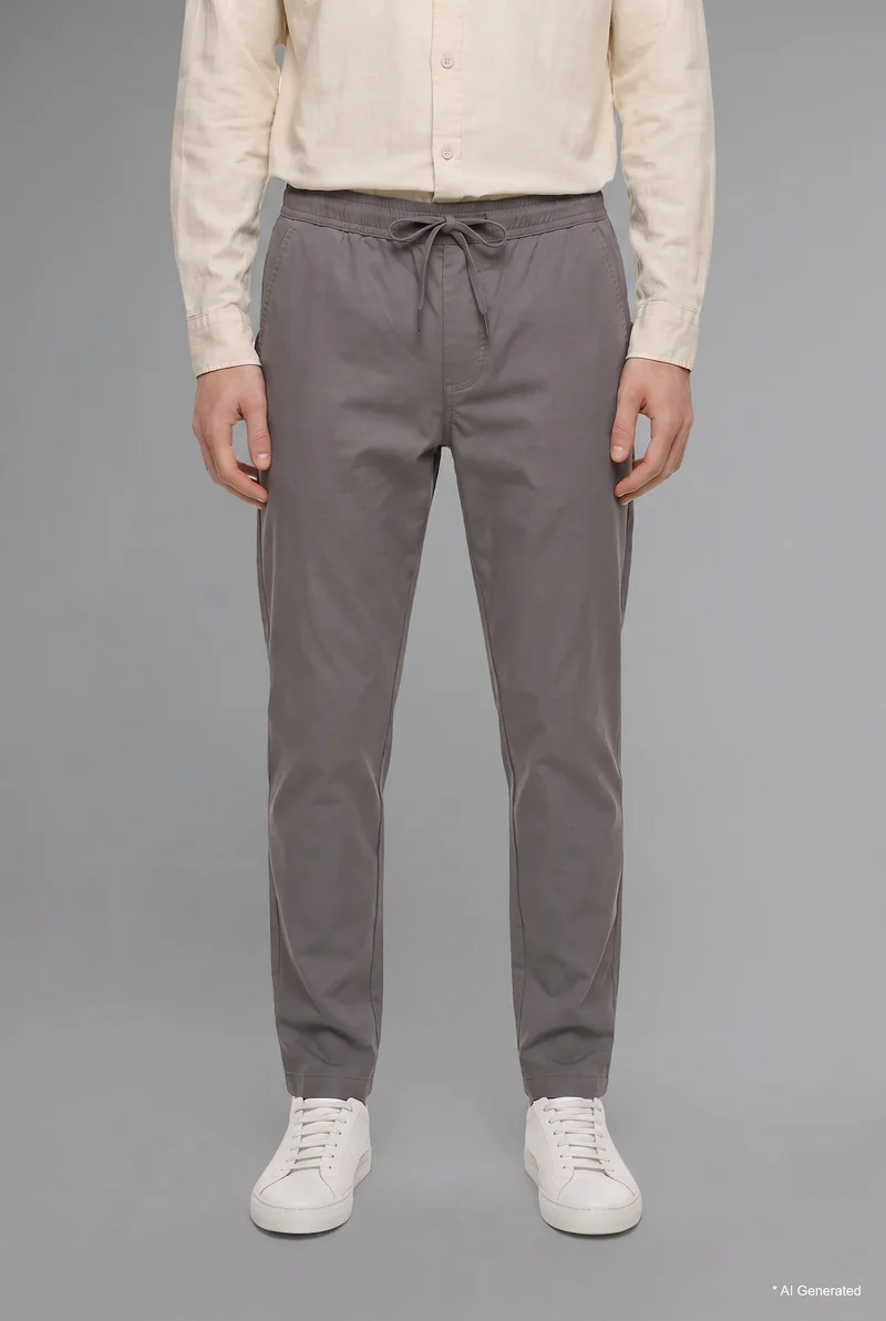 Defacto  Baggy Fit Elastic Waist Trousers for Men | Best Price UAE