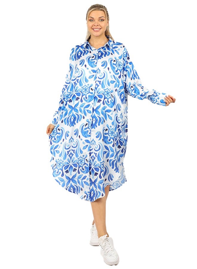Zmurud Silky Satin Blouse - Printed  - Image 2