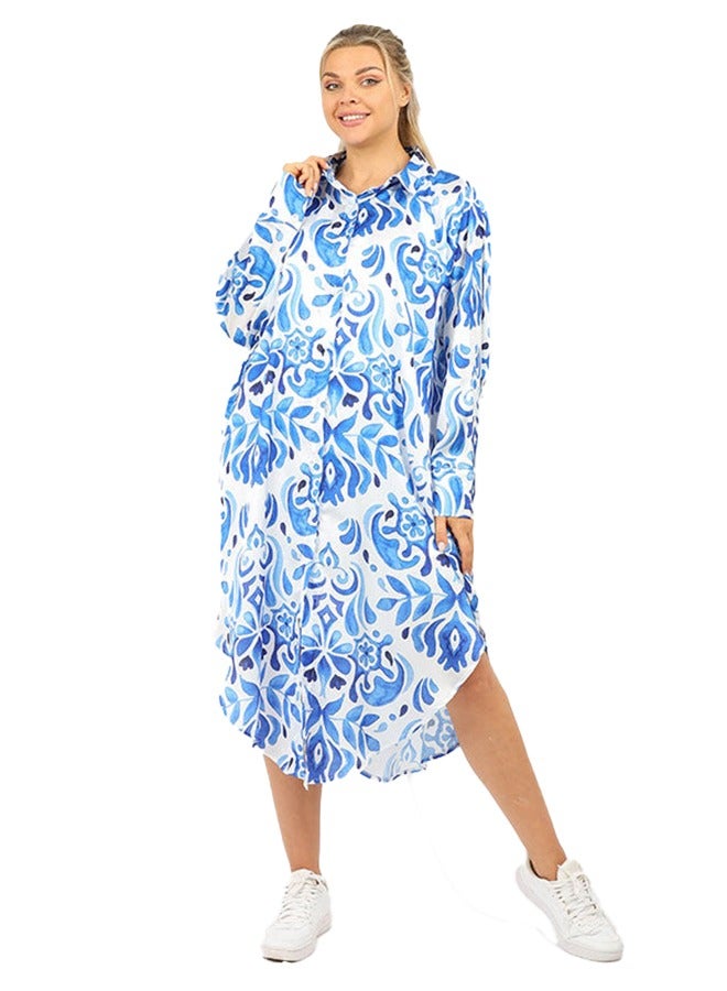 Zmurud Silky Satin Blouse - Printed  - Image 3