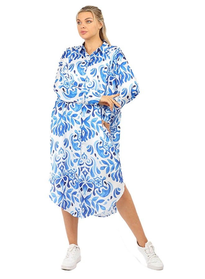 Zmurud Silky Satin Blouse - Printed  - Image 1