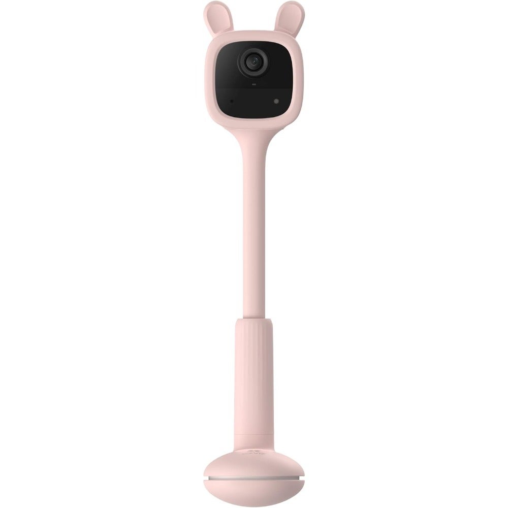 Baby monitor for nursery use, ABS plastic, white, 1080P wireless video with motion and crying detection, IR night vision without flashing light, two-way call