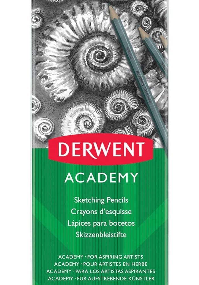 Derwent Academy Sketching Pencils Set - 6 Graphite Pencils in Various Degrees - Image 1