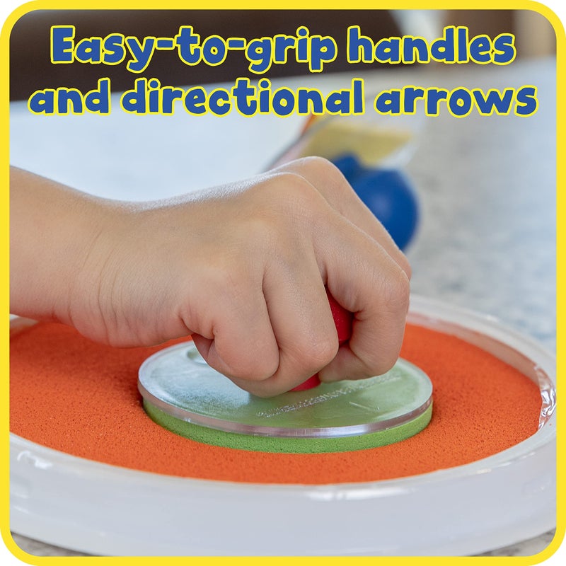 READY 2 LEARN Giant Stampers - Geometric Shapes - Filled In - Set of 10 - Easy to Hold Foam Stamps for Kids - Arts and Crafts Stamps for Displays, Posters, Signs and DIY Projects - Image 3