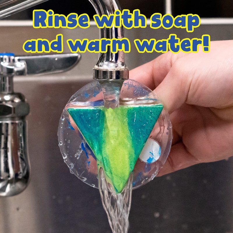 READY 2 LEARN Giant Stampers - Geometric Shapes - Filled In - Set of 10 - Easy to Hold Foam Stamps for Kids - Arts and Crafts Stamps for Displays, Posters, Signs and DIY Projects - Image 5