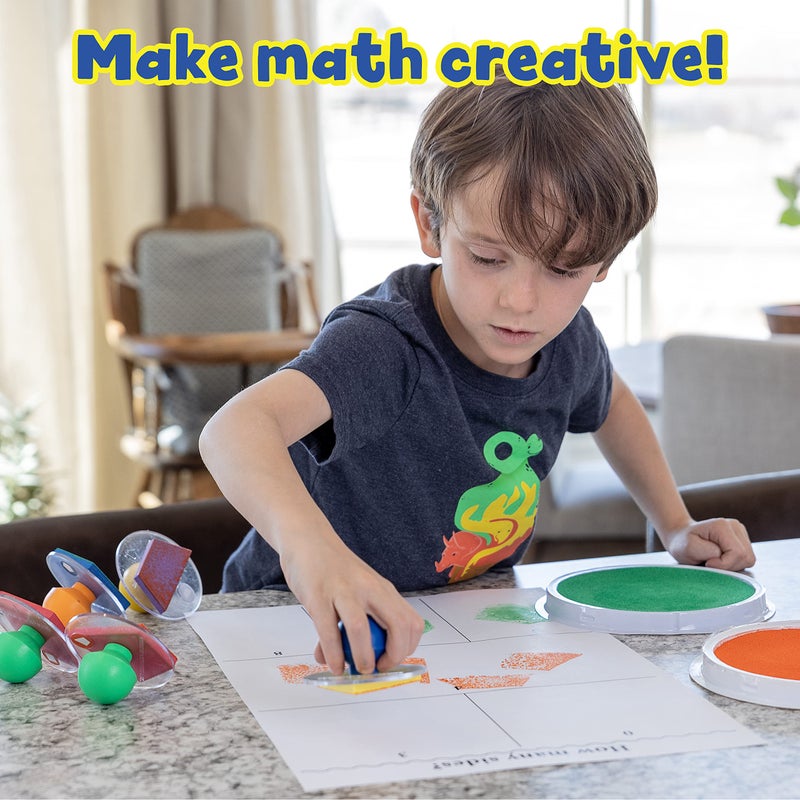 READY 2 LEARN Giant Stampers - Geometric Shapes - Filled In - Set of 10 - Easy to Hold Foam Stamps for Kids - Arts and Crafts Stamps for Displays, Posters, Signs and DIY Projects - Image 4