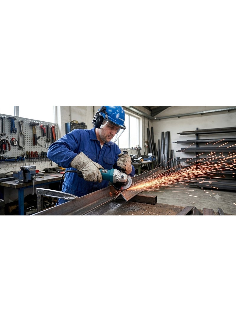 HYUNDAI Angle Grinder Hyundai HP-6511 650W 115mm Electric Grinding Machine 11000 RPM Metal Cutting and Grinding Tool for Steel Iron and Masonry - Image 5