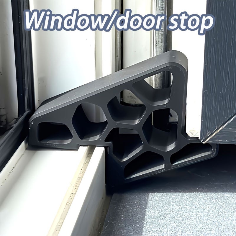 4Pcs White Window Door Stopper Set Anti Collision Bumper Strips Track Lock - Image 2
