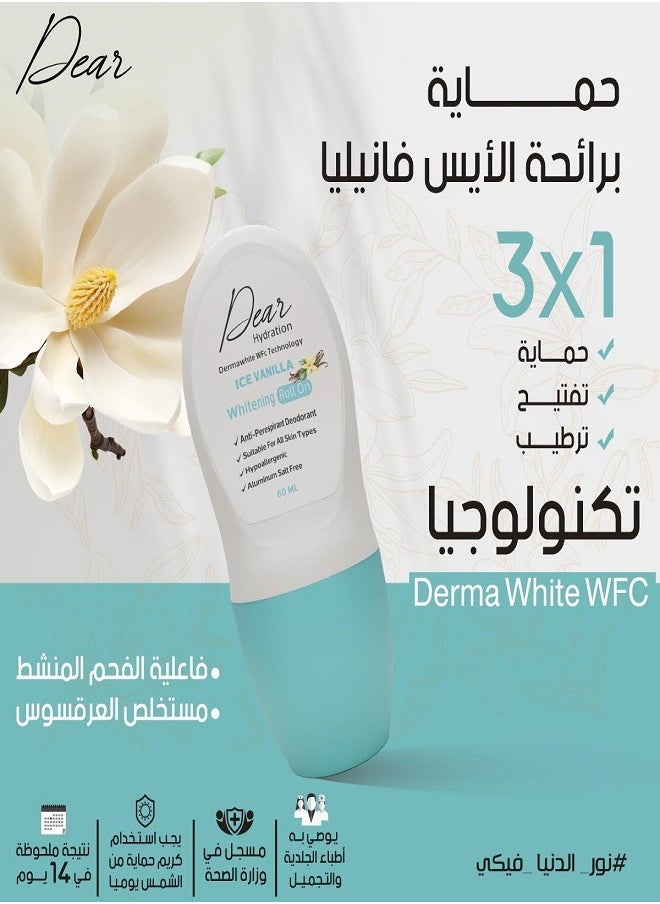 DEAR - Whitening Deodorant Roll On Ice Vanilla  60 ml - Image 1
