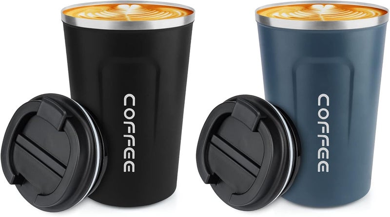CS COSDDI 12 oz Stainless Steel Vacuum Insulated Tumbler - Coffee Travel Mug Spill Proof with Lid - Coffee Cups for Keep Hot/Ice Coffee,Tea and Beer - Image 1