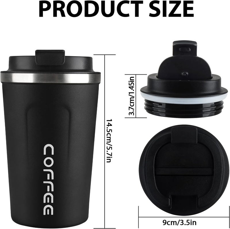CS COSDDI 12 oz Stainless Steel Vacuum Insulated Tumbler - Coffee Travel Mug Spill Proof with Lid - Coffee Cups for Keep Hot/Ice Coffee,Tea and Beer - Image 5