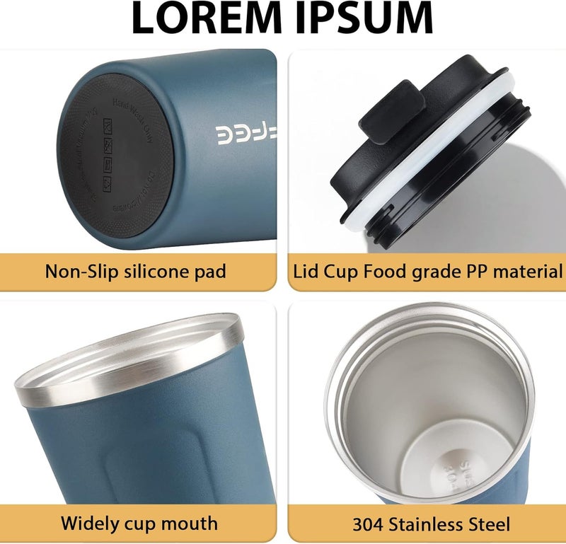 CS COSDDI 12 oz Stainless Steel Vacuum Insulated Tumbler - Coffee Travel Mug Spill Proof with Lid - Coffee Cups for Keep Hot/Ice Coffee,Tea and Beer - Image 3