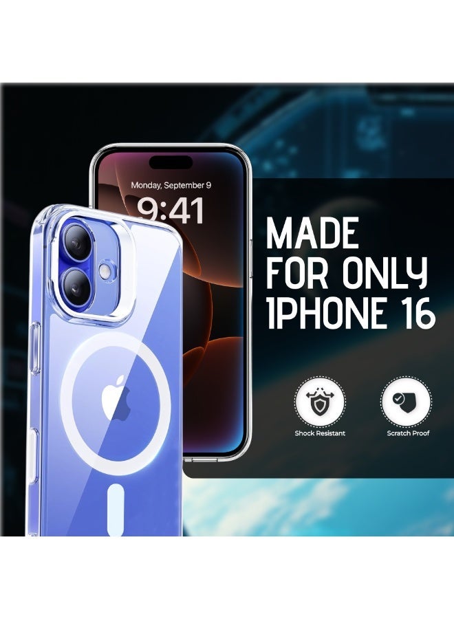 Raxoom iPhone 16 Plus Clear magsafe Case Cover, Camera Control Capture Button, Built-in Stash Stand Phone Case, Compatible with MagSafe, Camera Kickstand Protective Case - Image 2