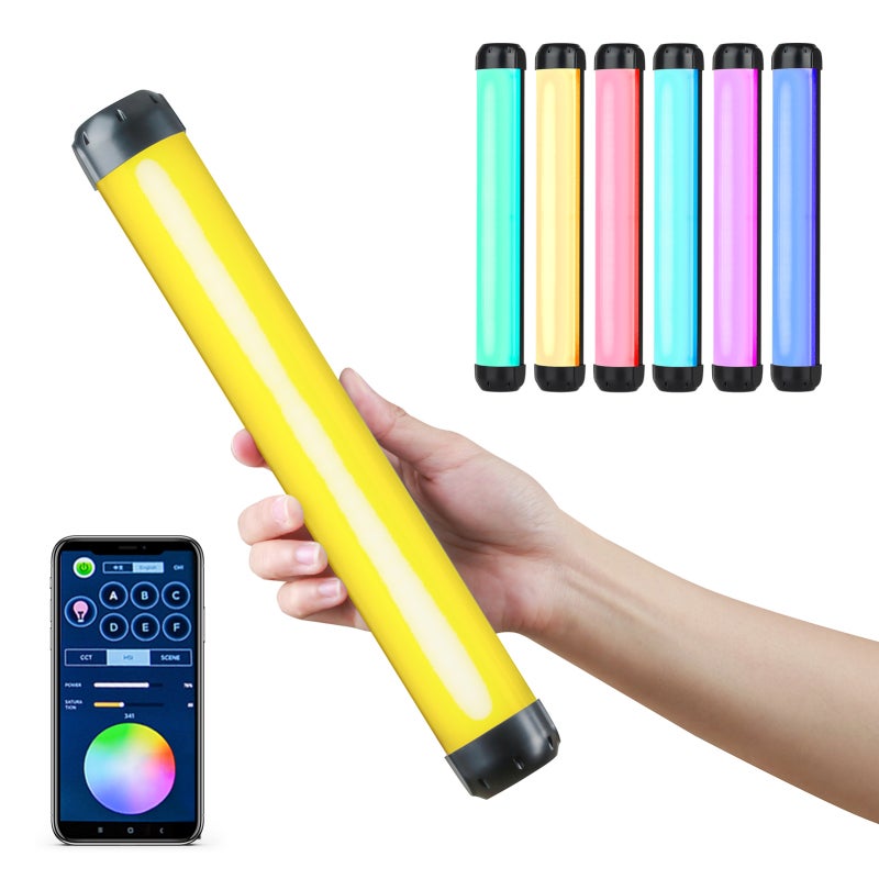 weeylite RGB Photography Light Stick: 30cm 270g Black, 95+ CRI 97+ TLCI Soft Even Lighting - 0-360° RGB 2500K-8500K 29 Scene Effects, Magnetic Dual 1/4 Inch Screw Holes for Photography Video Selfie Handheld Us - Image 1