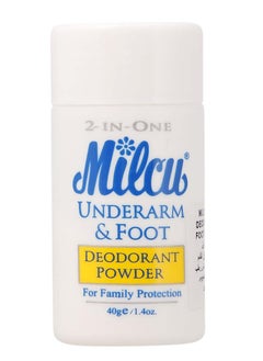 Milcu 2 in One Underarm And Foot Powder 40ge 