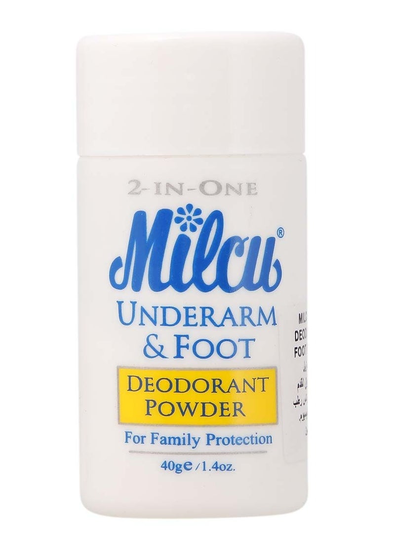 ميلكو 2 في 1 بودرة تحت الإبط والقدم 40 جرام