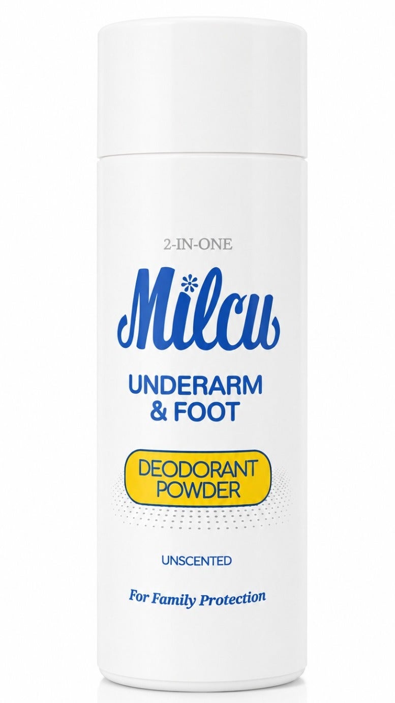 Milcu 2-in-1 Underarm & Foot Deodorant Powder 40G - Image 1