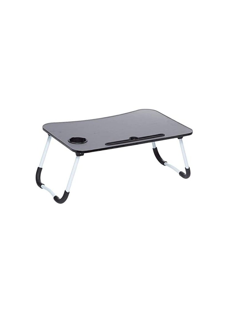 Portable Folding Laptop Desk Adjustable Study Table Notebook Desktop Standing Mobile Lazy Lap Tray For Bed Reading Black - Image 3