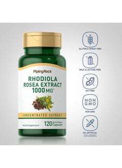 Piping Rock Rhodiola Rosea Extract Supplement | 1000mg | 120 Capsules | Concentrated Herbal Root | Non-GMO, Gluten Free  - Image 3