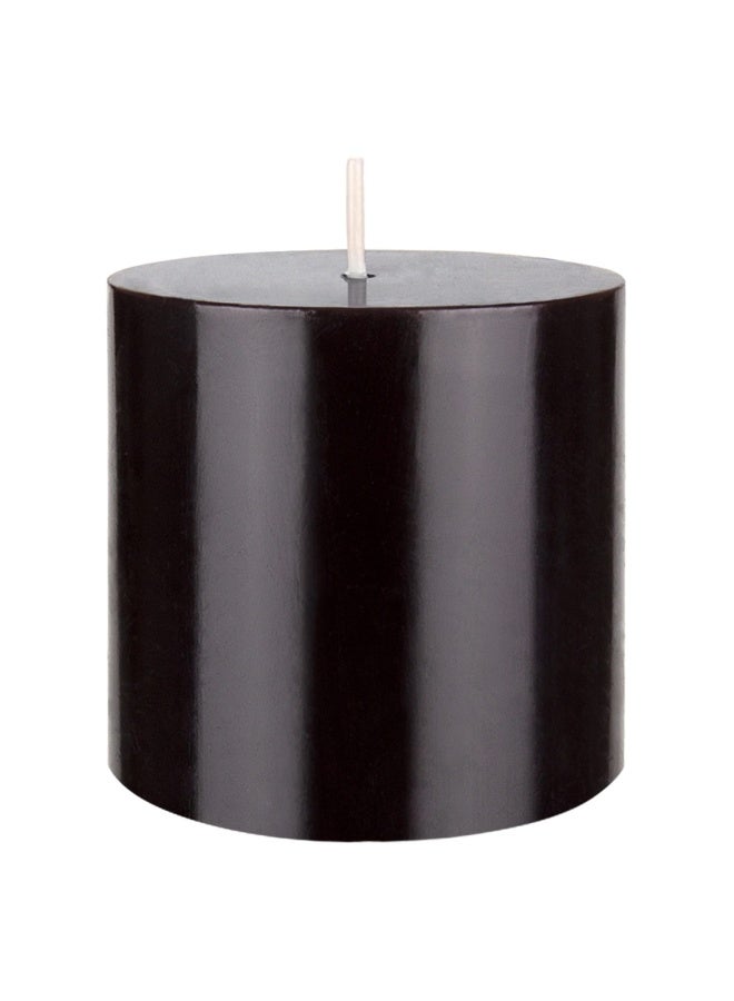 Mega Candles Unscented Black Round Pillar Candle   Hand Poured Premium Wax Candles 3  x 3    For Home D cor  Wedding Receptions  Baby Showers  Birthdays  Celebrations  Party Favors & More  - Image 1