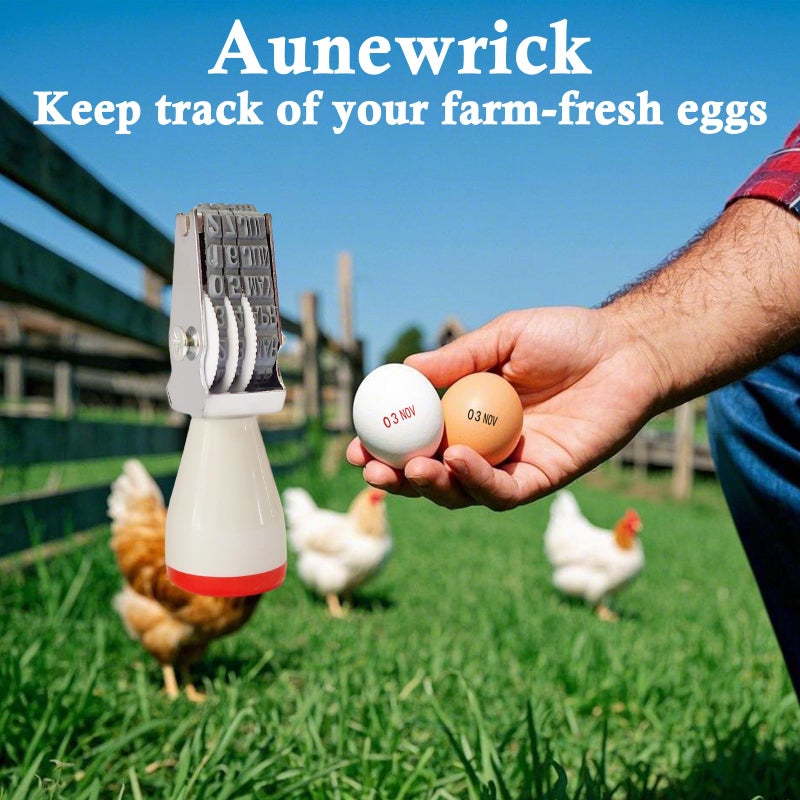 Aunewrick Egg Date Stamper, 4mm Rubber Stamp for Farm Fresh Eggs, Duck, Turkey, Goose Quail Eggs - Image 3