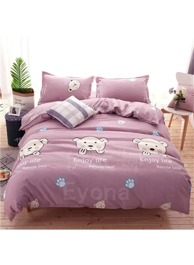 Autumn And Winter Quilt Cover Single Piece. M/. M Student Dormitory Single Quilt Double Army-Color:Banny Bear-Specifications:180x200cm Quilt Cover - Image 4